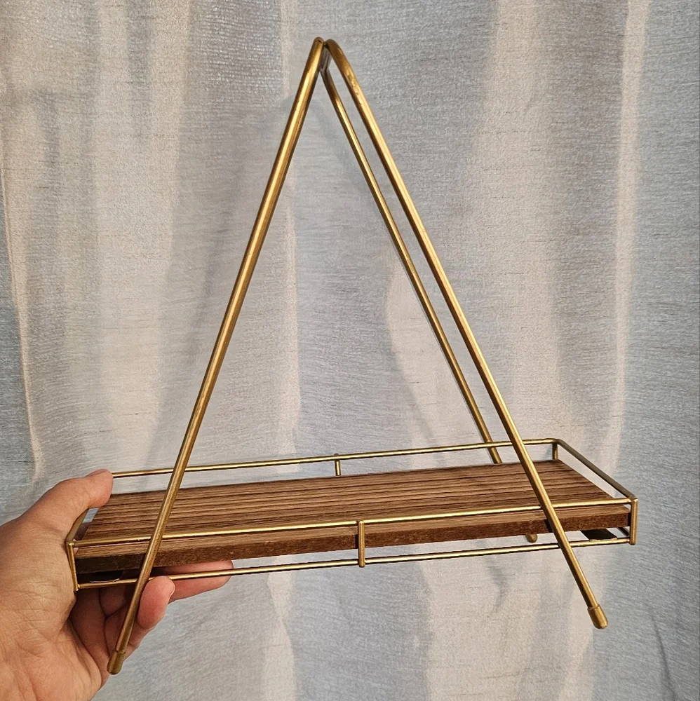 Target Bullseye DISCONTINUED Faux Wood and Gold Shelf Centerpiece